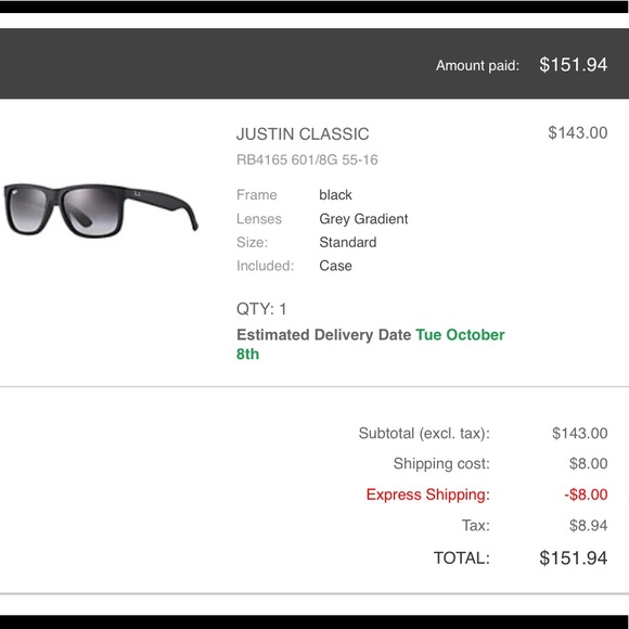 Justin Rayban’s 100% Authentic